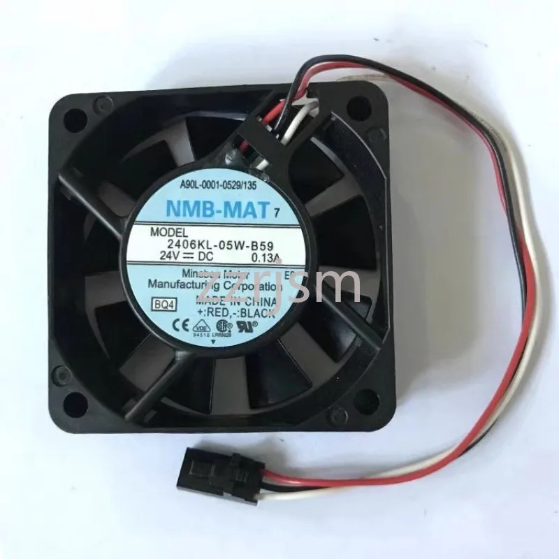 

New CPU Cooling Fan for NMB 2406KL-05W-B59 FANUC Drive 24V 0.13A Fan A90L-0001-0529/0506/135 6015 60*60*15MM