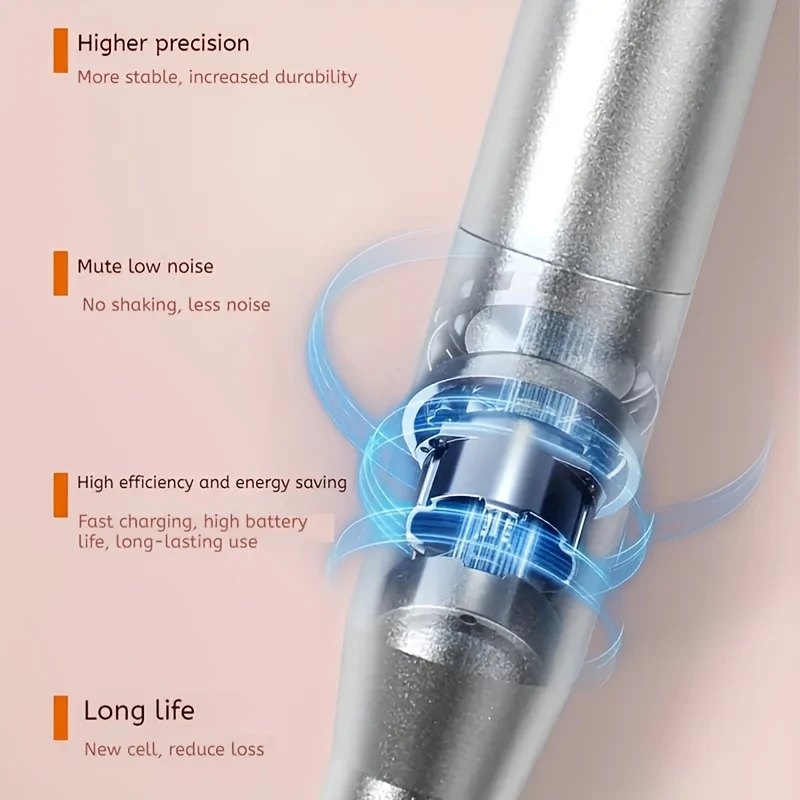 Convenient Nail Polish Machine Manicure Change Grinding Head LCD Display Rechargeable Multistage ControlDesigned Nail Sander Kit