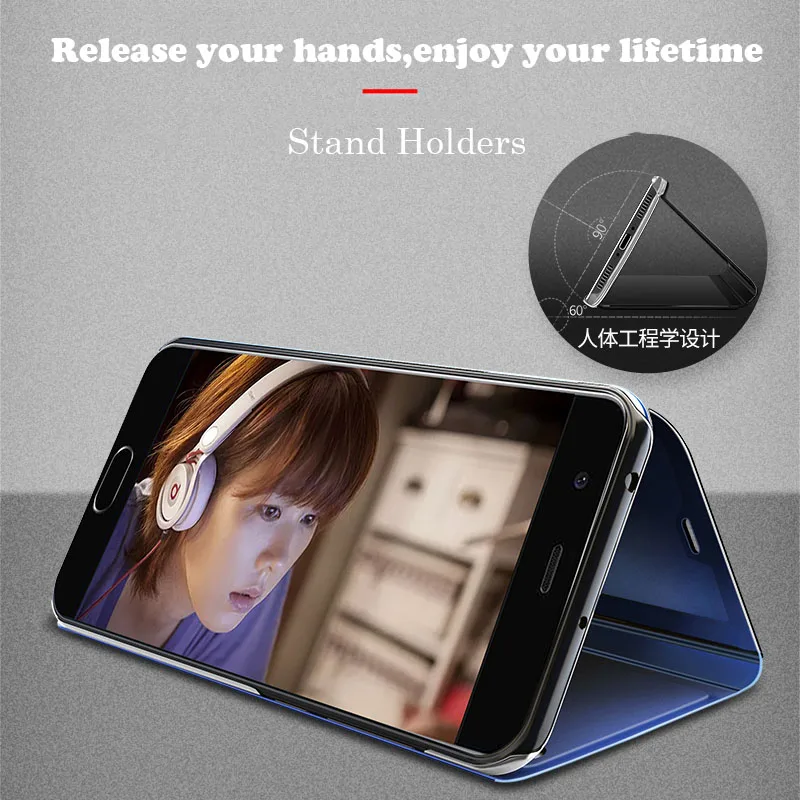 For Xiaomi 11T Pro Bracket Shockproof Shell Cover Xiami 11tPro Mi11t T11 Pro Book Flip Smart Sleep Mirror CYTANH Case Fundas