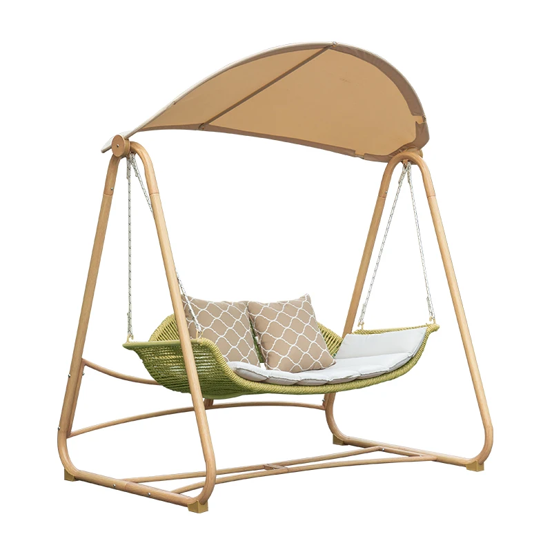 

Outdoor rocking chair swing double hammock garden courtyard Internet celebrity swing chair hanging chair