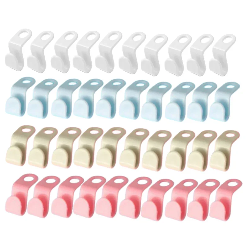 10/5Pcs Clothes Hanger Hooks Space Saving Closet Connector Hook Cascading Hanger Plastic Extender Clips Wardrobe Coat Organizer