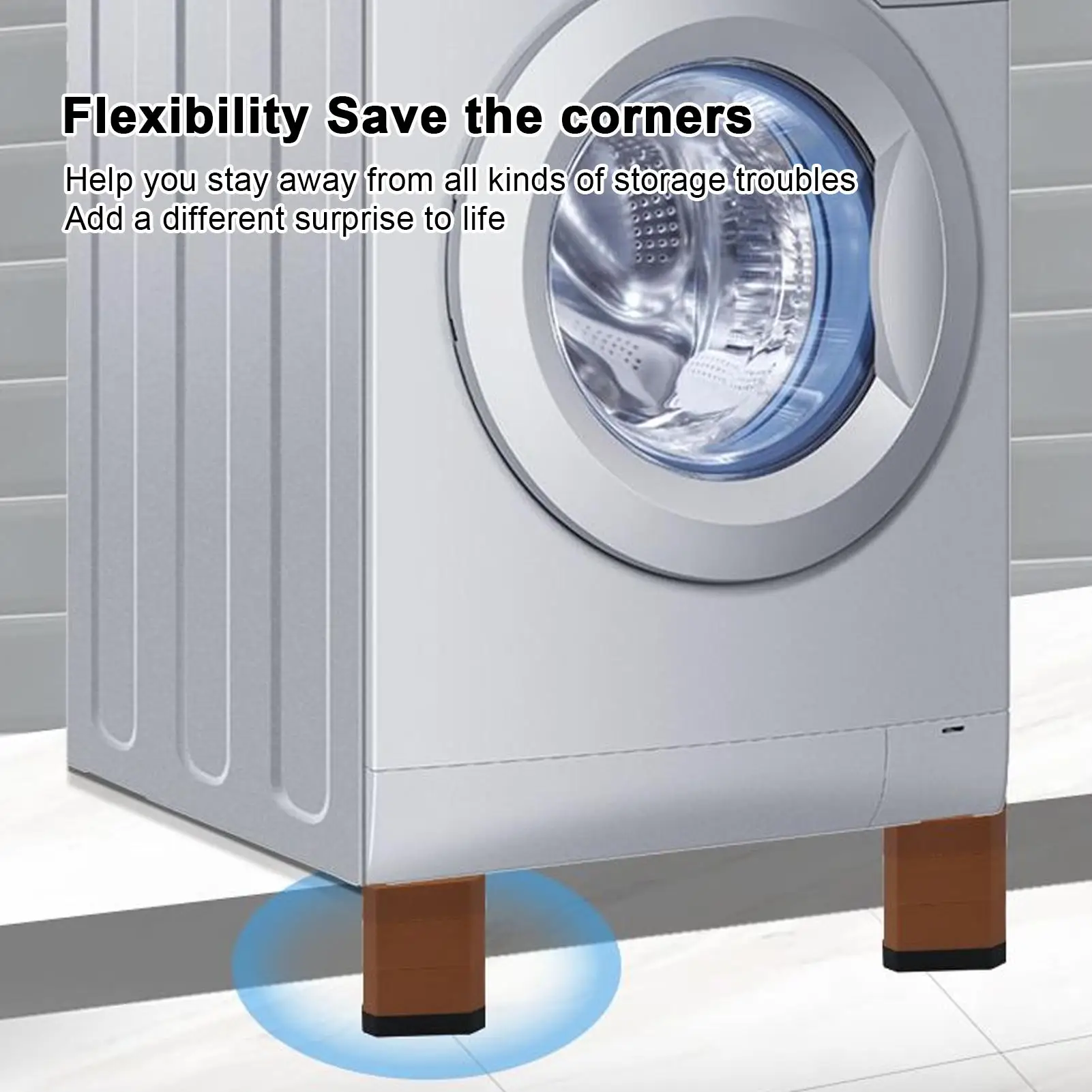 

4 Pieces Washing Machine Stands Anti-Vibration Shock Absorbed Washing Machine Legs Height Increasing Refrigerator Pad