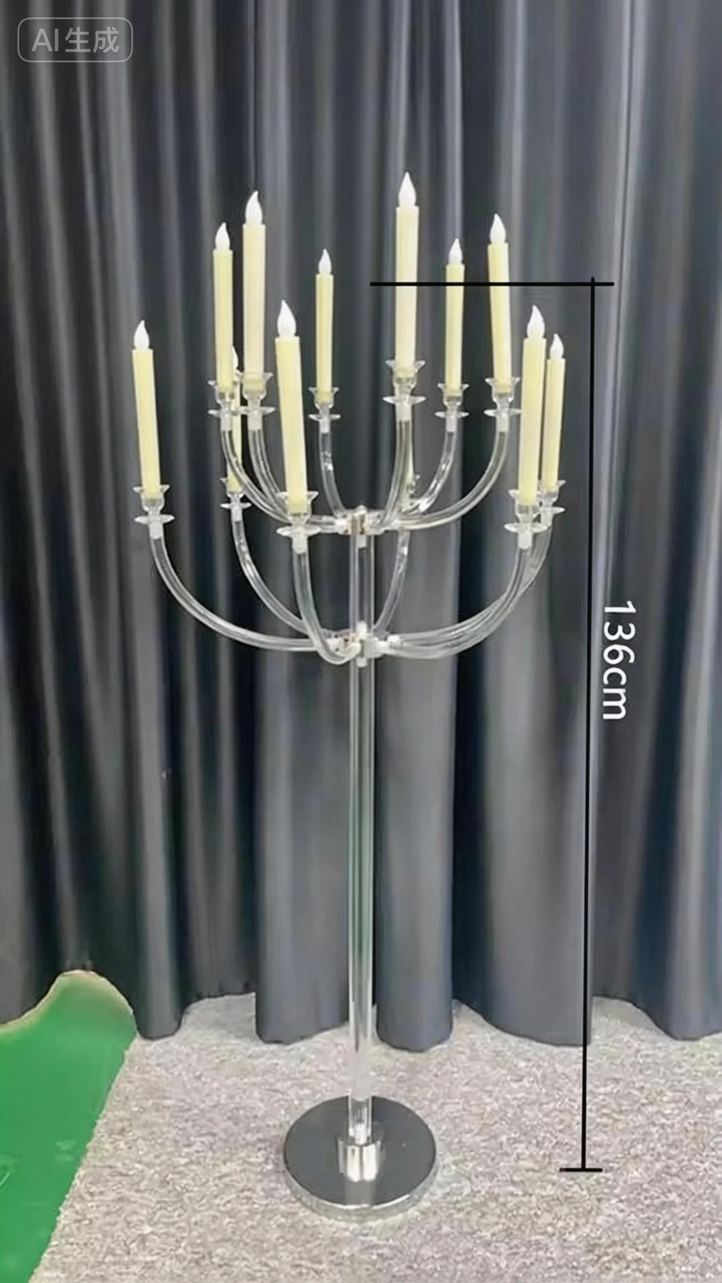 2-10 Stück Acryl-Kerzenhalter im klaren Kristallstil, luxuriöse Hochzeitsdekoration, Outdoor-Ornament, Kerzenständer für besondere Anlässe – Detail 2