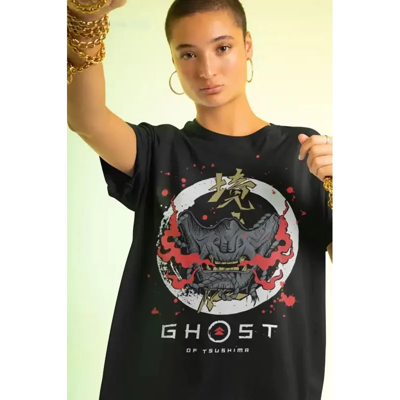 Ghost of Tsushima T-shirts, Jin Sakai T-Shirt, Sakai Clan, Japan T Shirt Clothing, Gift Ideas, Oni T-Shirt, Unisex Shirt