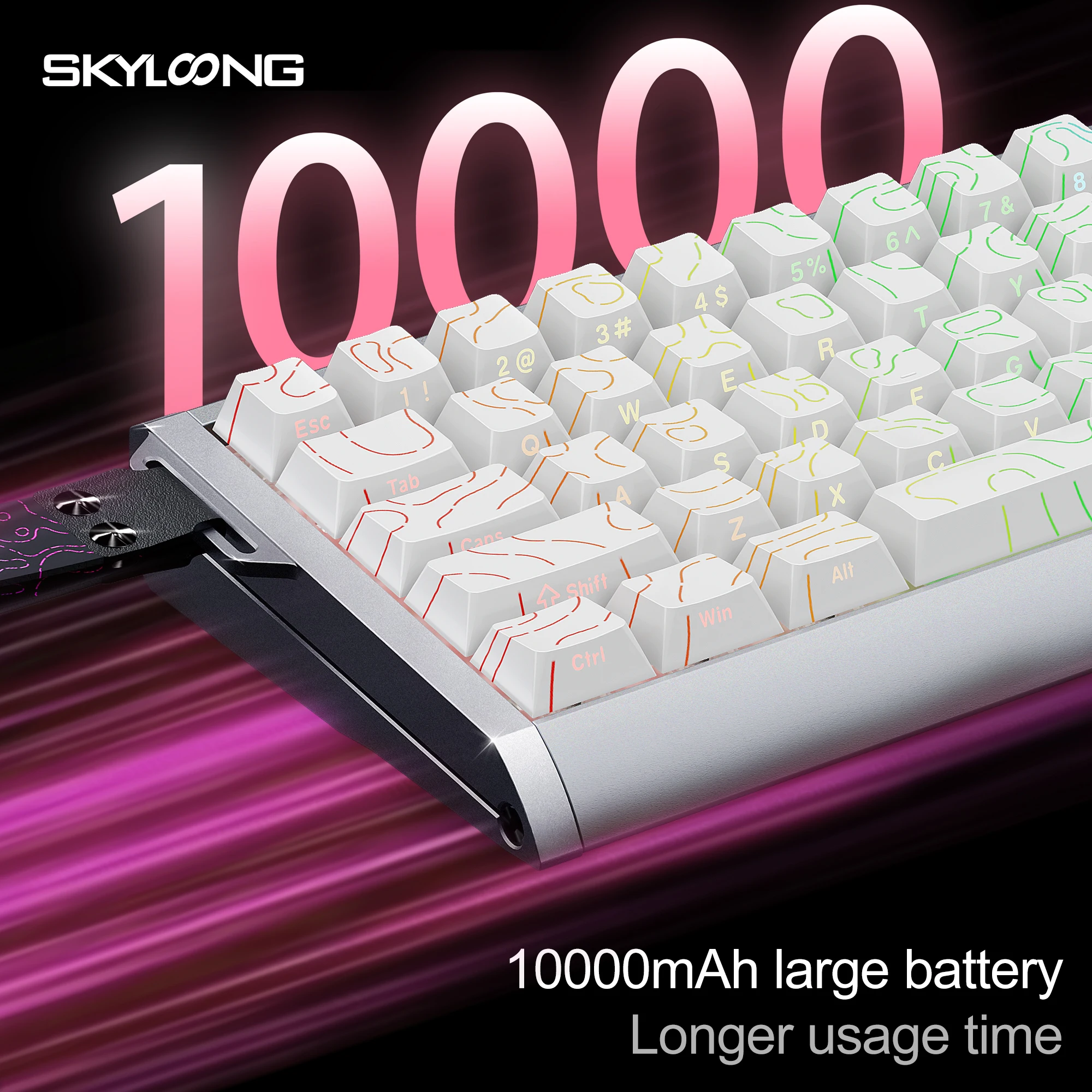 SKYLOONG GK68 Mix TMR wireless gamer keyboard 8Khz aluminum shell