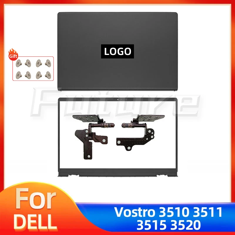 

New Laptop Case For DELL Vostro 15 3510 3511 3520 3525 LCD Back Cover Front Bezel Hinges Top Case 0DWRHJ Black