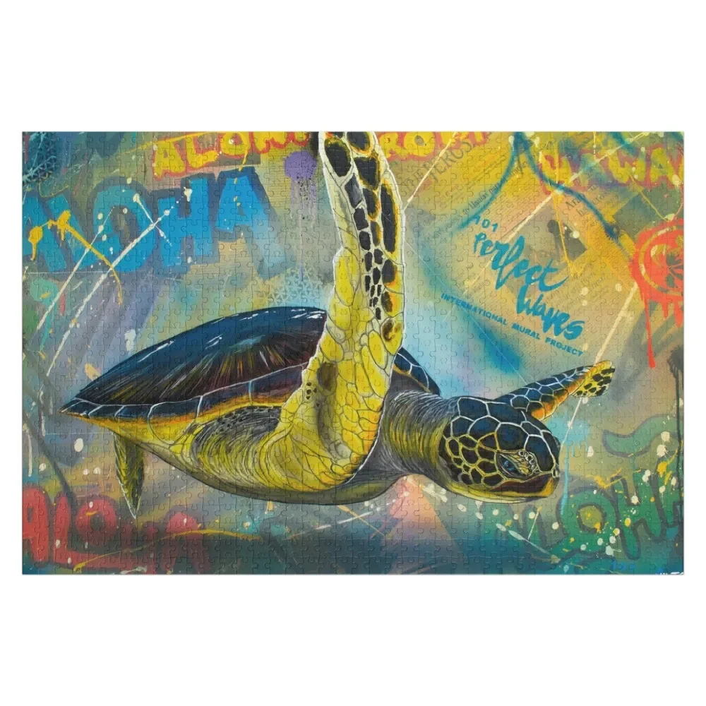 

Aloha Honu - Street Art Jigsaw Puzzle Custom Jigsaw Custom Child Gift Puzzle