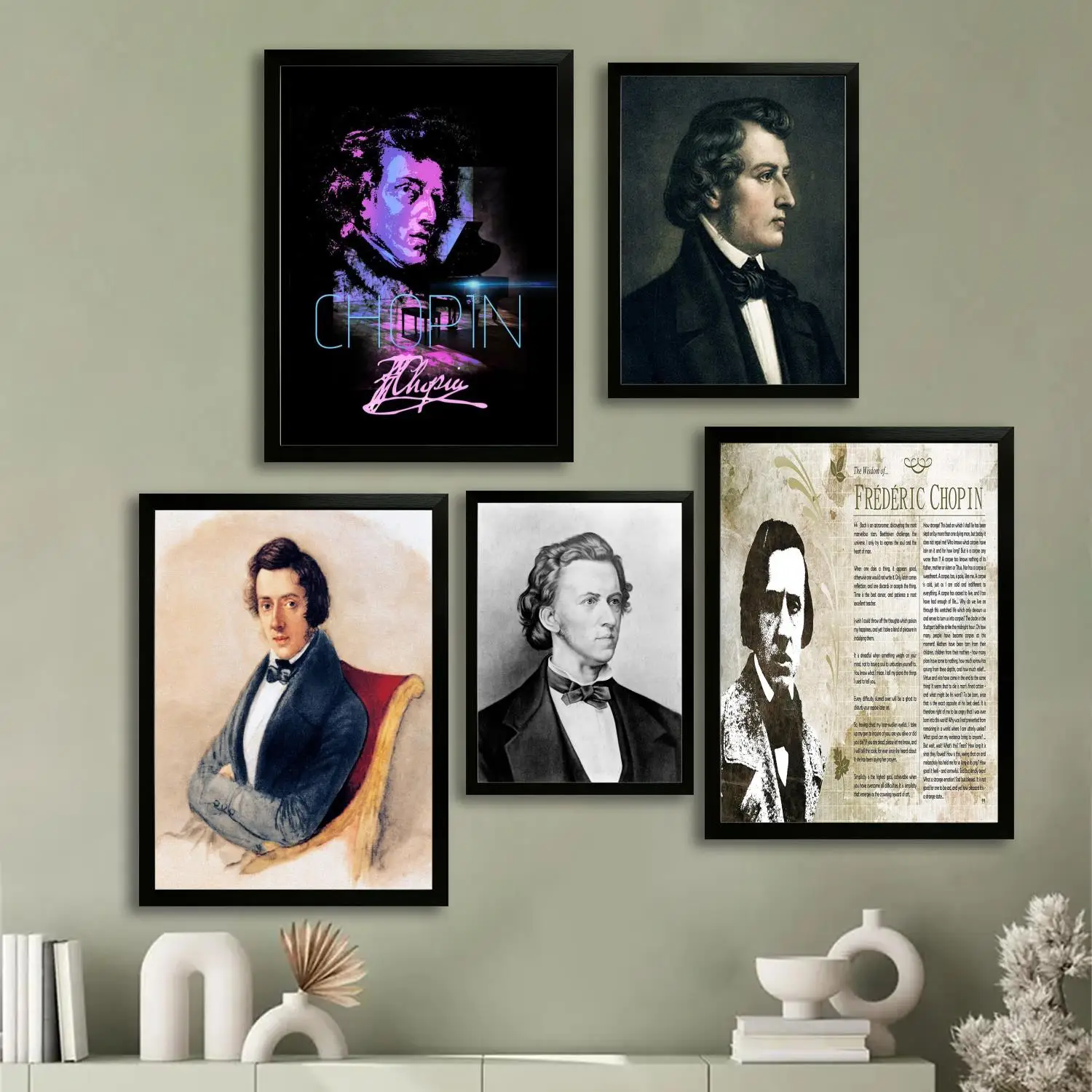 Frederic Chopin Canvas Art Poster and Wall Art, Picture Print, Modern Family Bedroom Decor, Posters,Decorative painting