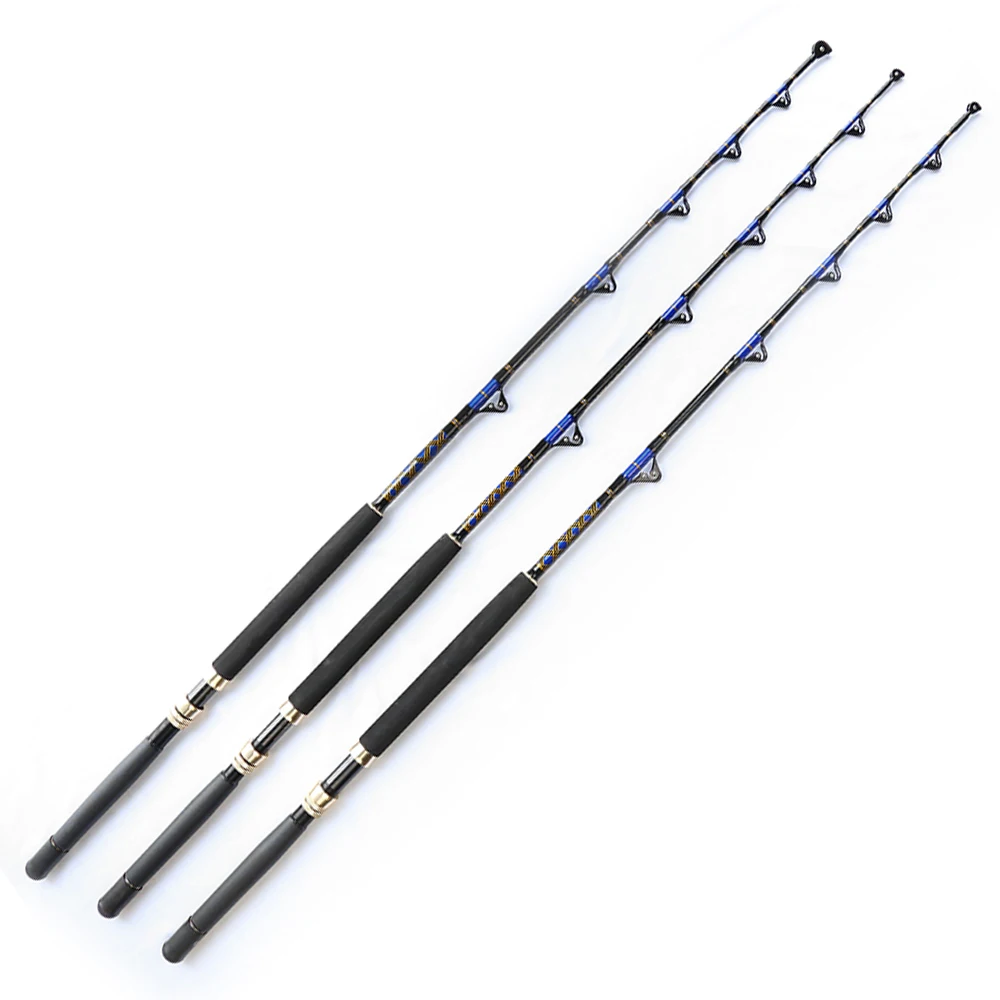 

Topline Sea Fishing Trolling Rod Big Game Rods 5'6" 30 50 80 130lbs Nylon Butt 5+1Roller Guide Tuna Fishing Boat Rods Tackle