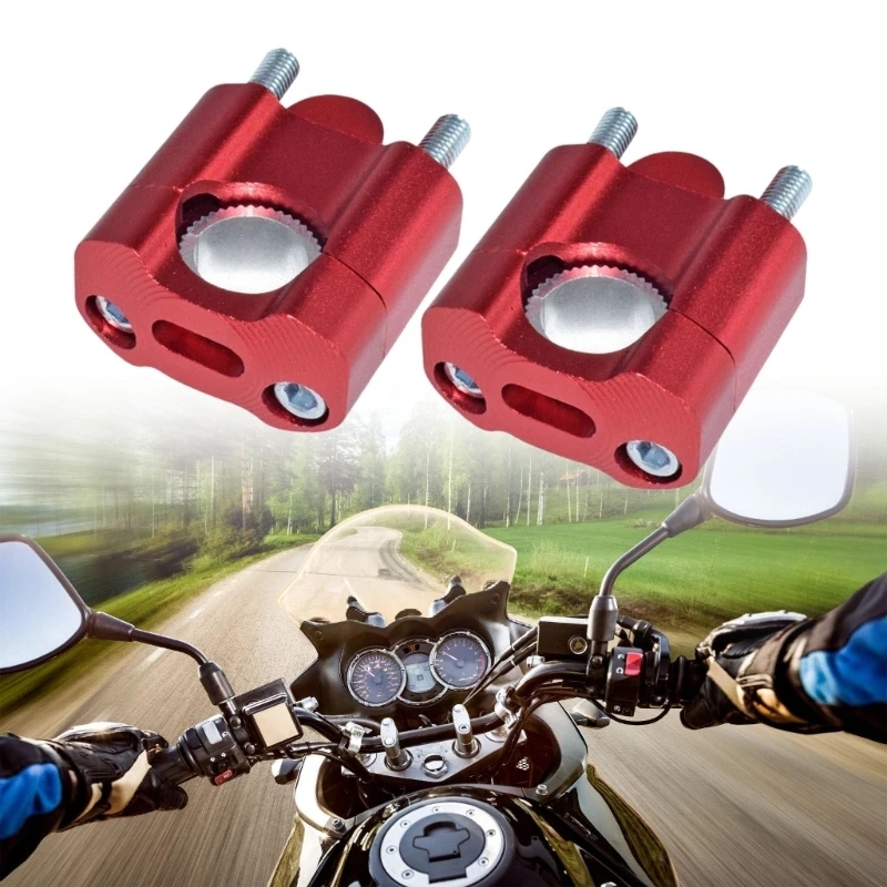Pair Strong Motorcycle Handlebar Risers 22mm Aluminum Handlebar Clamps fit for Off Road Biking & Long Distance Travel