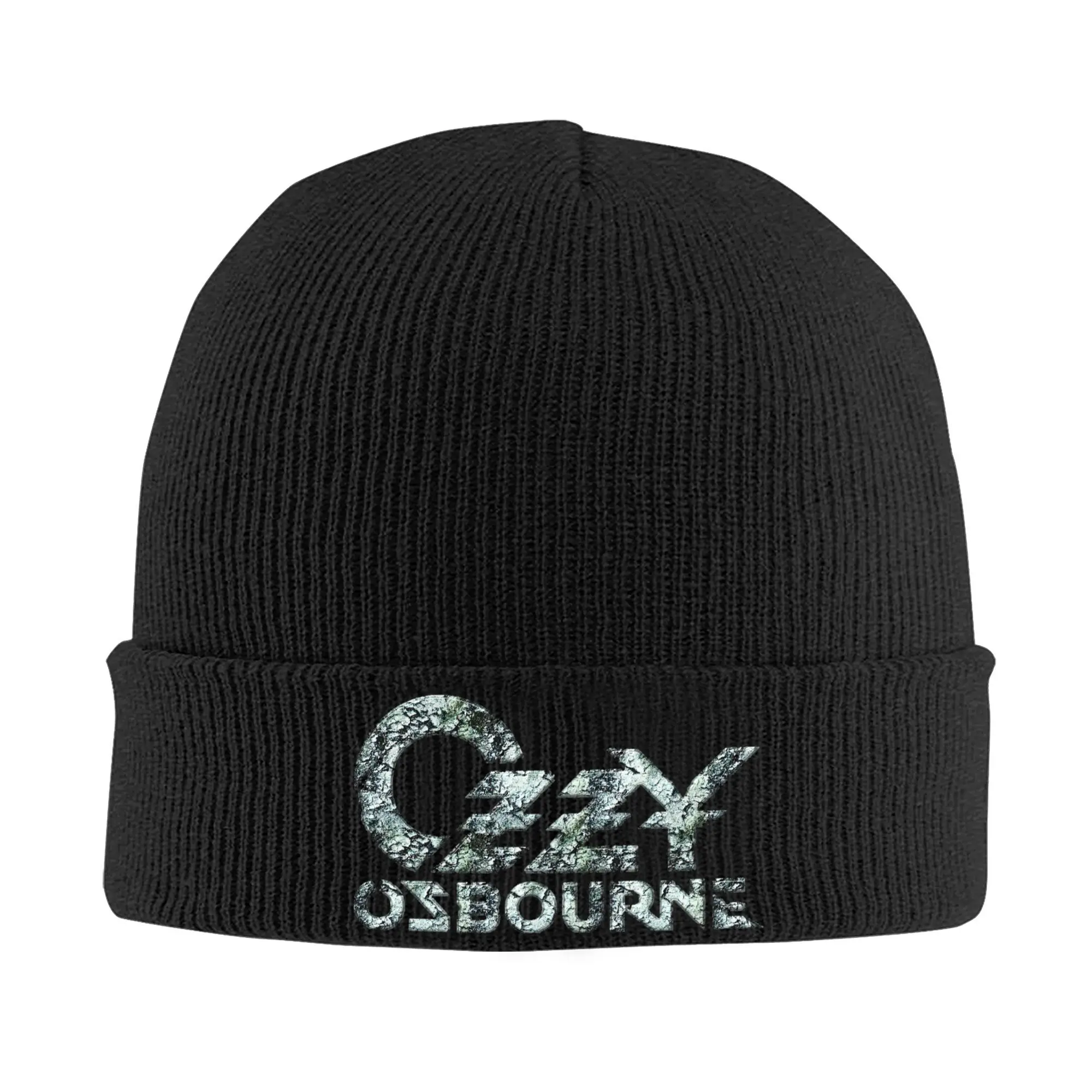 Gorros personalizados de música de Heavy Metal Ozzy Osbourne Skullies, gorros Unisex de punto cálidos para invierno, gorros de calle para adultos, gorros de esquí