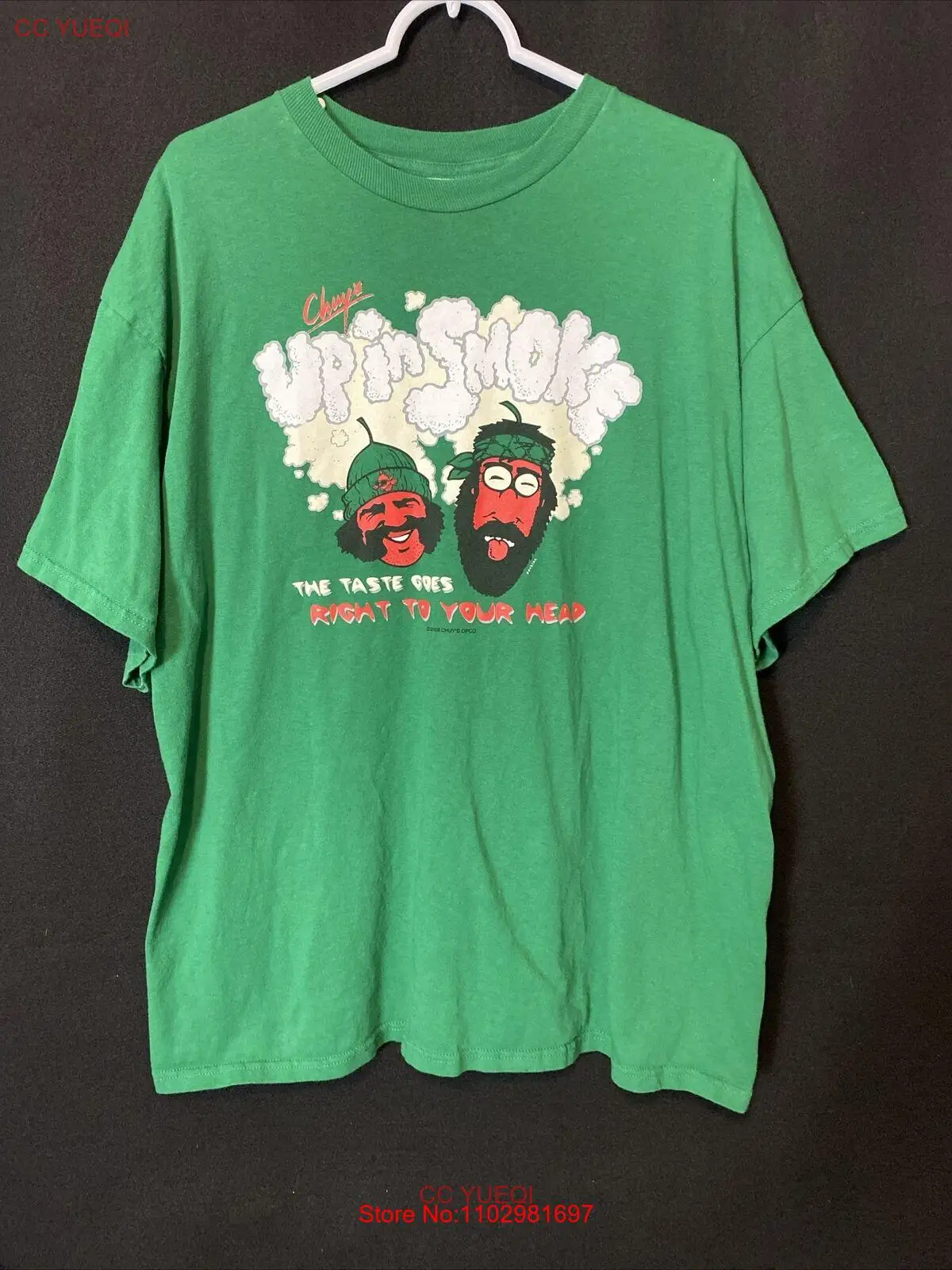 Camiseta de Chuy's Up In Smoke Jalapeño Cheech Chong, talla 2XL, 2008