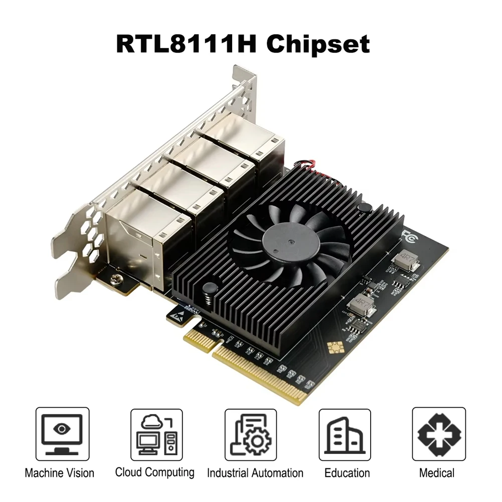 

Контроллер Gigabit Ethernet с портами PCIE X8, 1X 1000 Мбит/с, чипсет RTL8111H, для настольных ПК и промышленного управления камерами