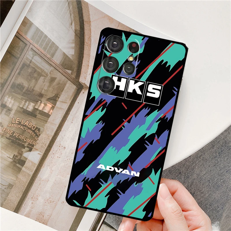 Sports Car HKS JDM For Samsung Galaxy S23 S22 Ultra S21 Ultra Note 20 S20 FE S8 S9 S10 Note 10 Plus Phone Case