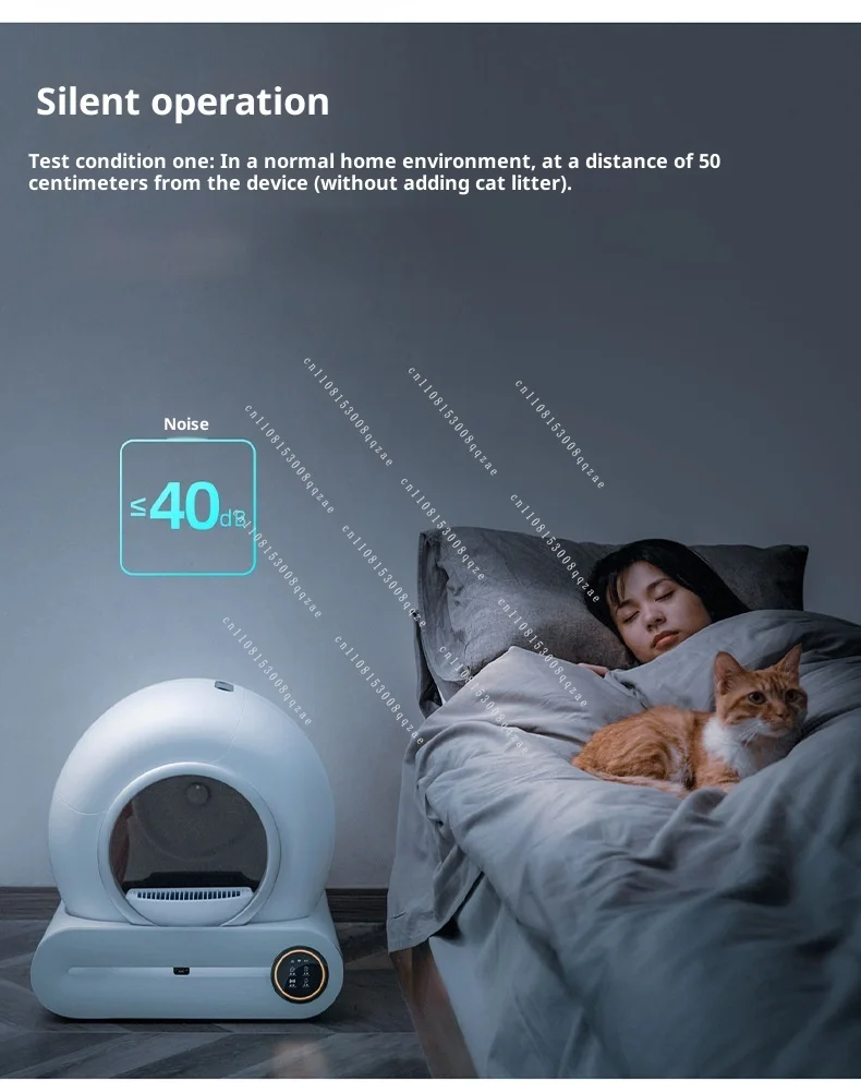 Smart Fully Automatic Large Capacity Cat Litter Box, Self-Cleaning Kitty Toilet with App Control for Indoor Cats