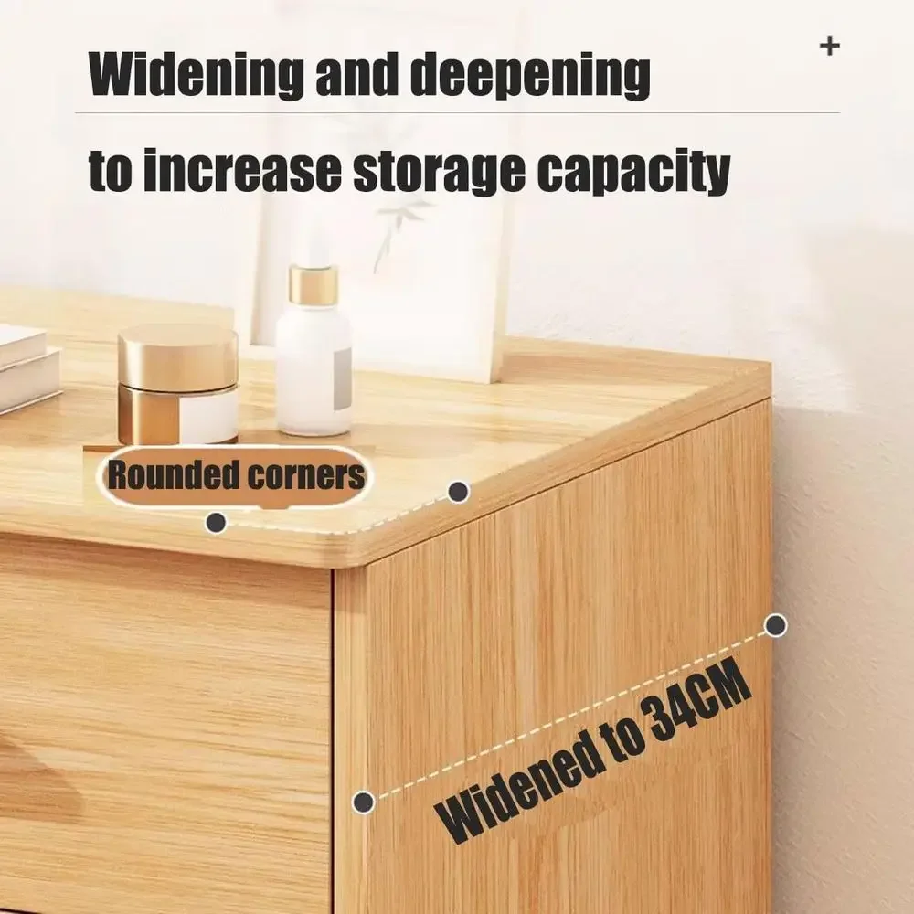 Rolling Under Desk Cabinet with Lock, Suitable for Letter/Legal/A4 Files, Wood, White/Black Finish