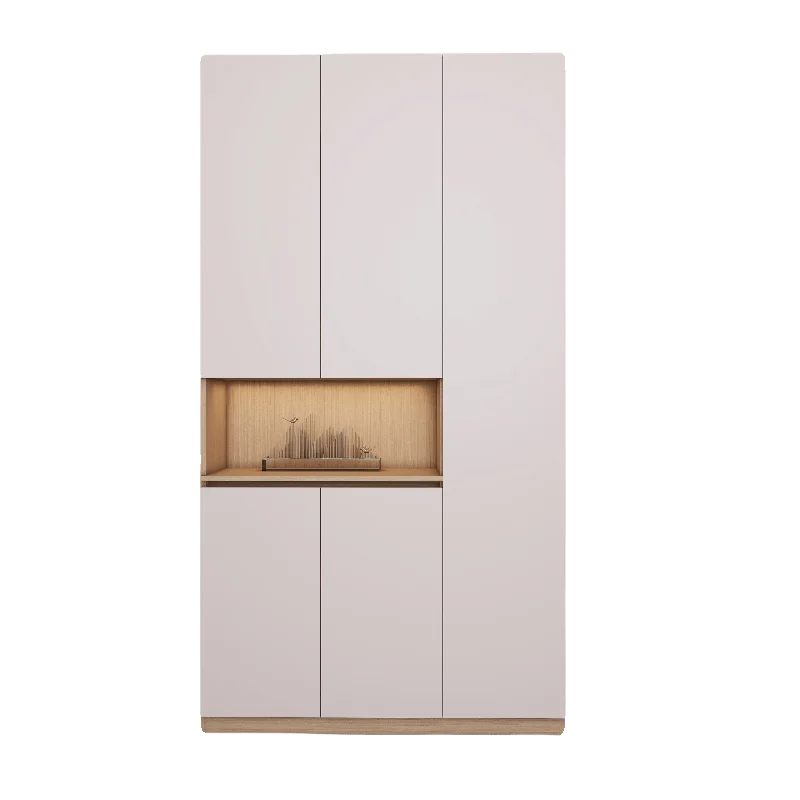 Solid wood balcony locker storage large capacity locker waterproof sunscreen living room wall cabinet can be customized