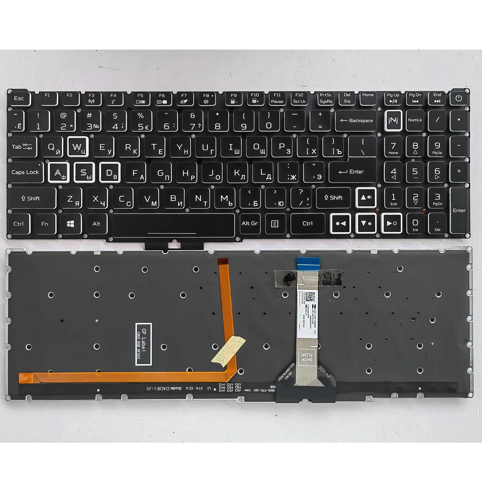 

SP RU US layout for Acer Nitro 5 N22C1 N20C1 N20C2 N20C3 AN515-46/54/55/56/57/58 300 PH315-52 PH317-51 Laptop Keyboard