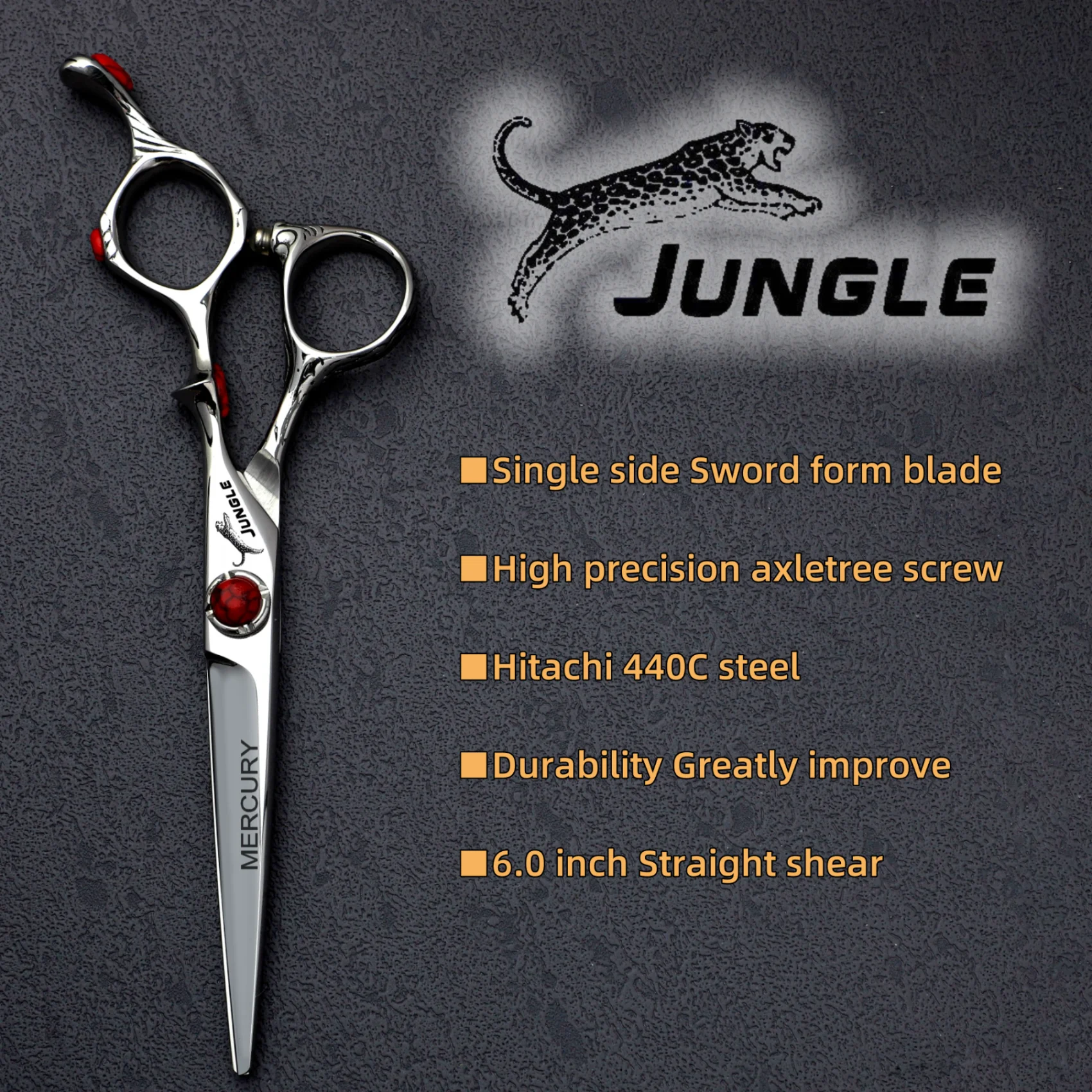 Jugu Professional hairdressing scissors，Hair cutting tools，Set of 5.5-6.0-6.5-7 inch，440C steel scissors，barbershop accessories