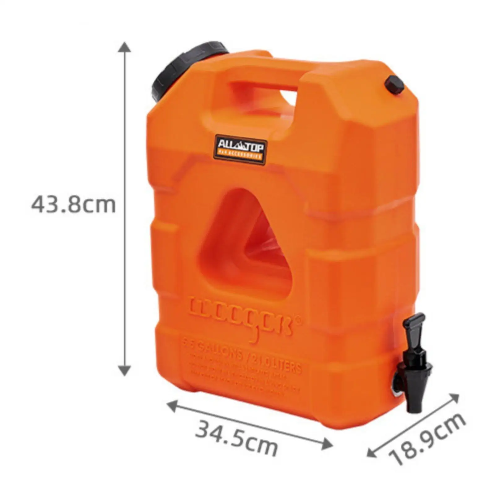 Industrial Tank Portable Water Canister with Strong Handle and Faucet Camping Shower Water Tank for Car Trips