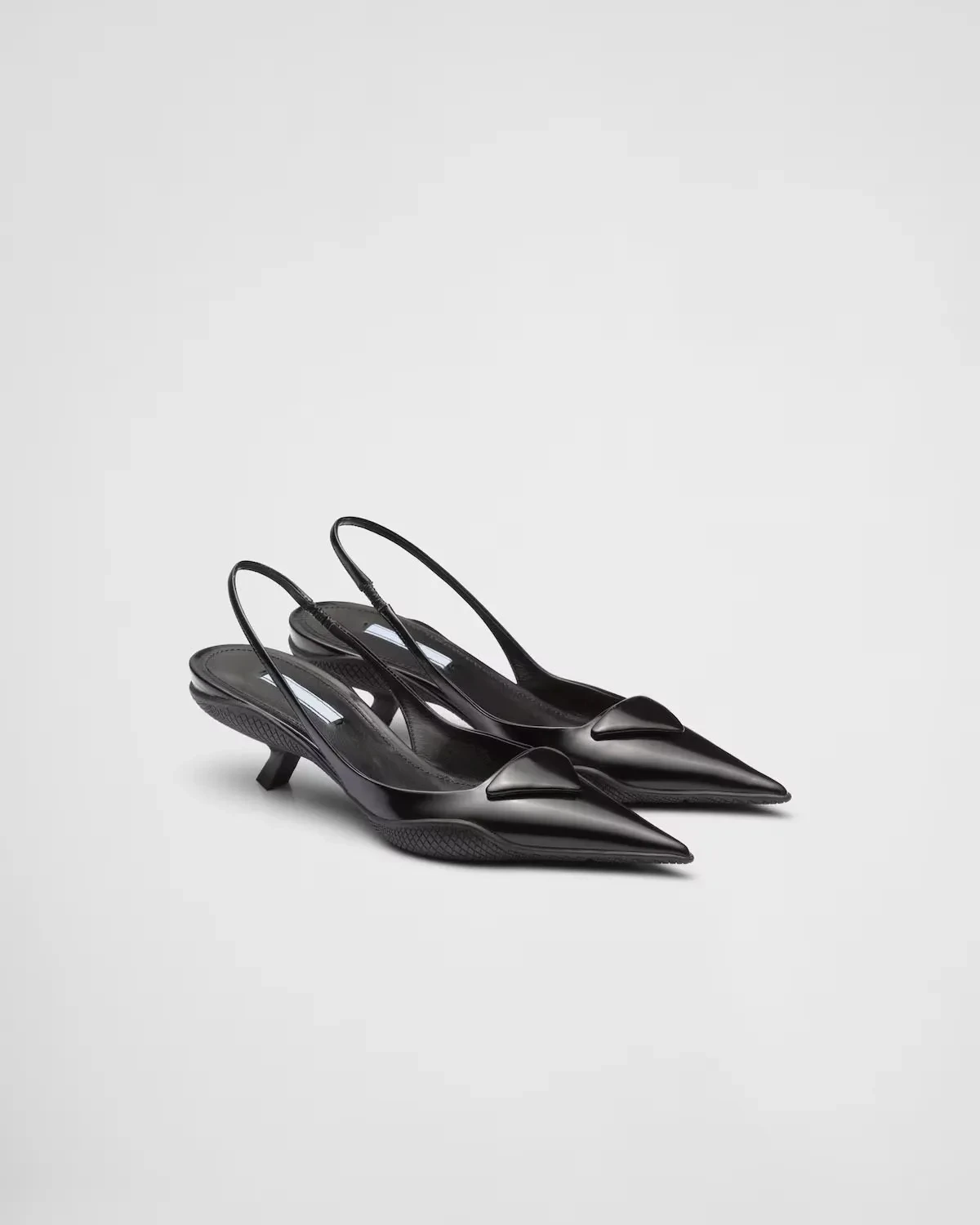 

Women's Brushed Leather Slingback Pumps Black