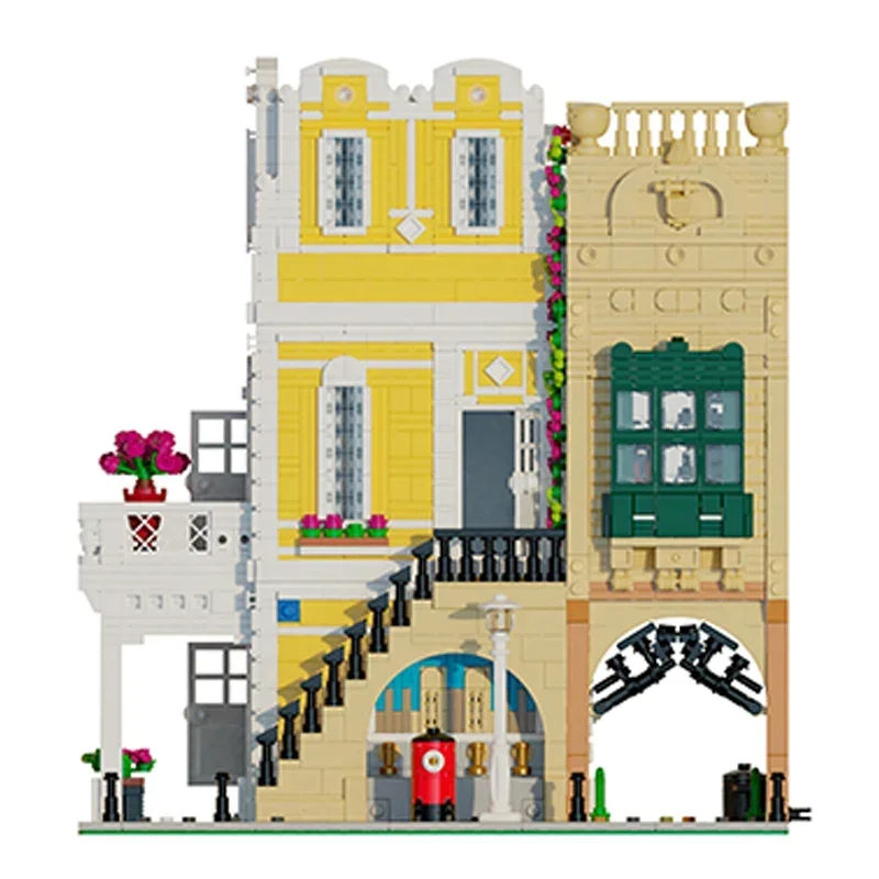 Moc อาคารอิฐที่มีชื่อเสียง Street View รุ่น Florentine Palazzo เทคโนโลยี Modular Blocks ของขวัญของเล่นเด็ก DIY Assembly