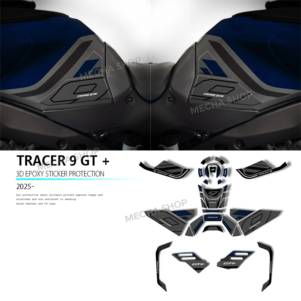 

For Tracer 9 GT + 2025 Tracer 9GT+ Motorcycle 3D Epoxy Resin Protective Sticker Tank Pad Stickers Protection Kit