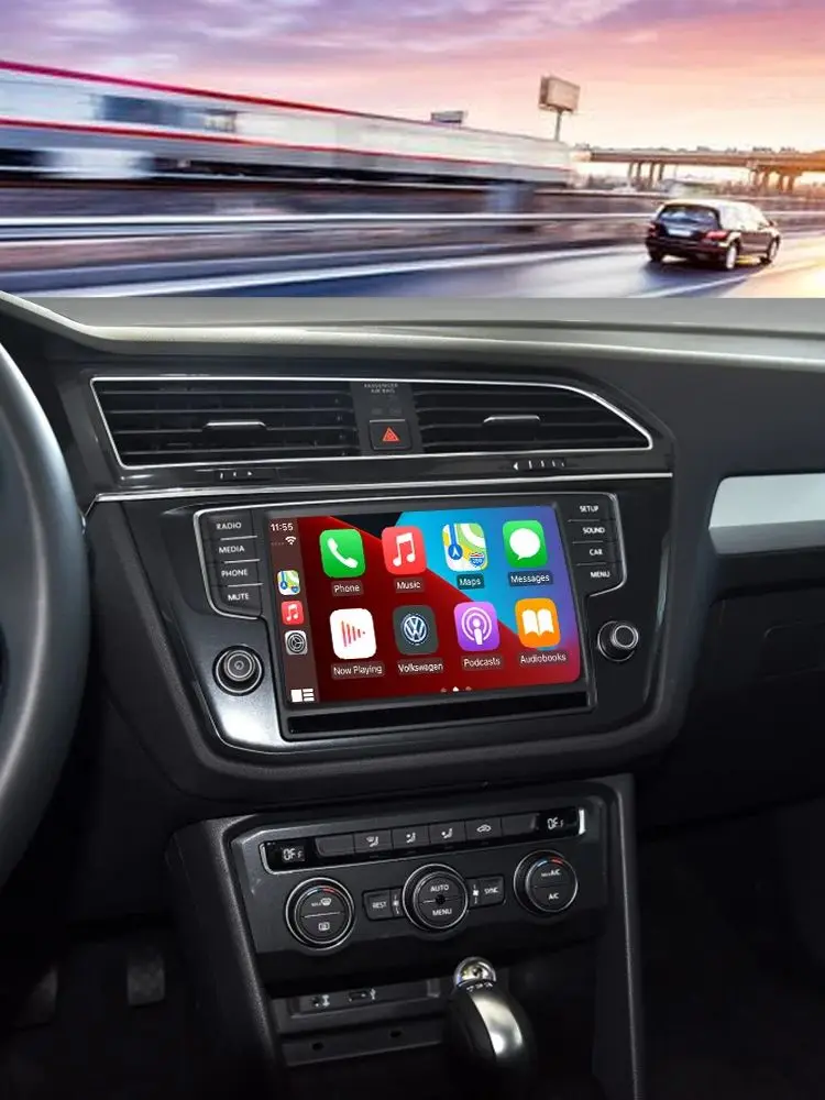 Carplay sem fio para vw volkswagen golf 7 tiguan lamando magotan phideon teramont com módulo de
