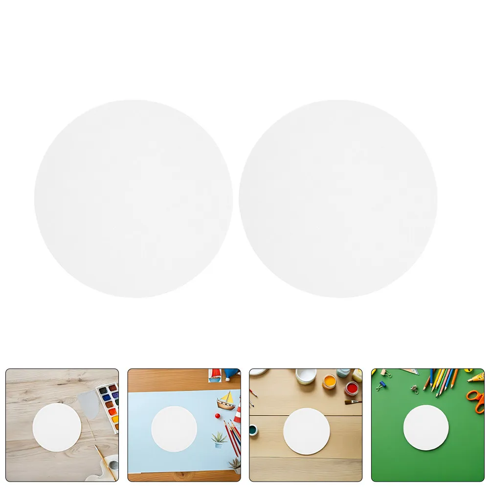100Pcs Round Drawing Cardboard Blank White Paper Drawing Painting Craft Supplies for Kids Colored Cardstock Paper