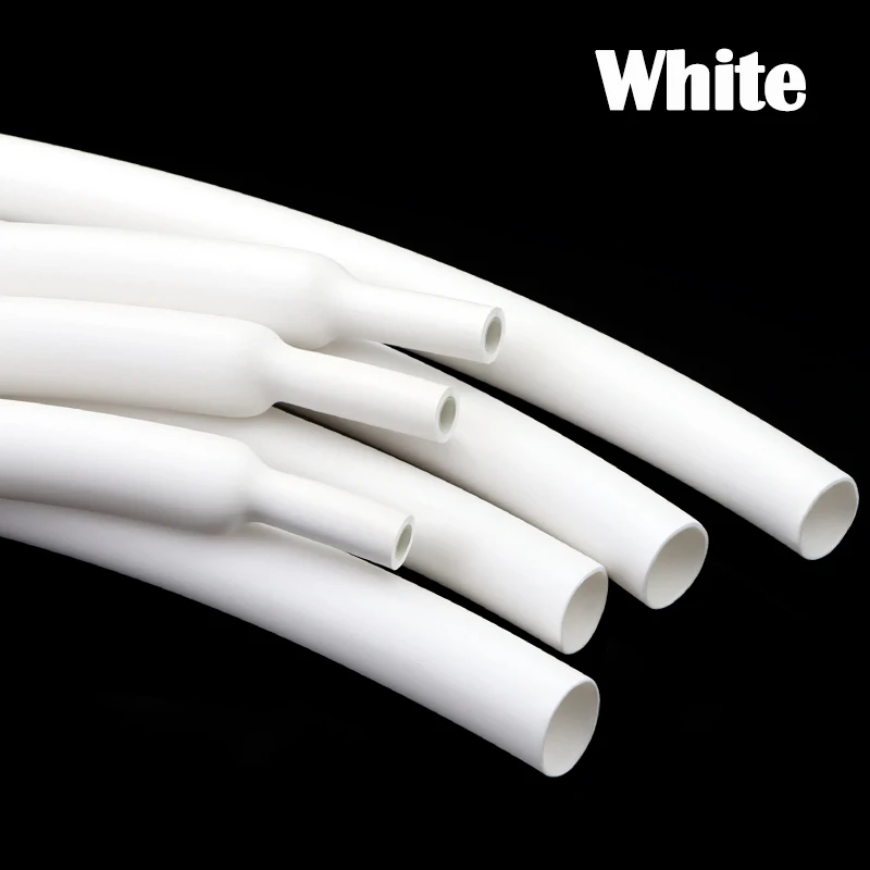 1-10m 3:1 Heat Shrink Tube Thick Glue White Diameter 1.6mm ~ 39mm Dual Wall Tubing Polyolefin Insulated Shrinking Cable Sleeve