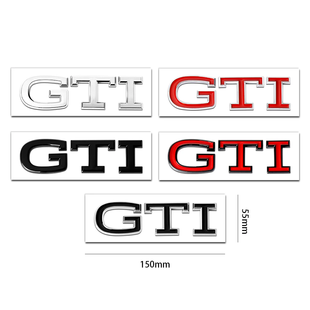 3D ABS GTI Letter Emblem Car Tail Badge Rear Trunk Decoration Sticker For Volkswagen VW Golf Polo Touran Passat Jetta Tiguan GTD