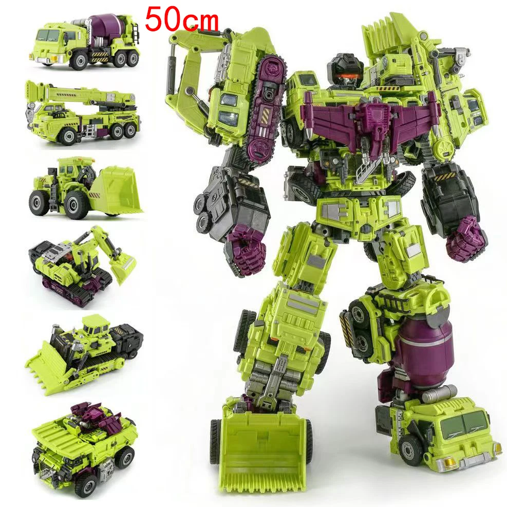 5 In 1 45 cm Big Transformation Predaking Toys Anime Devastator KO G1 Robot Action Figure Model Boy Children Kid Gift