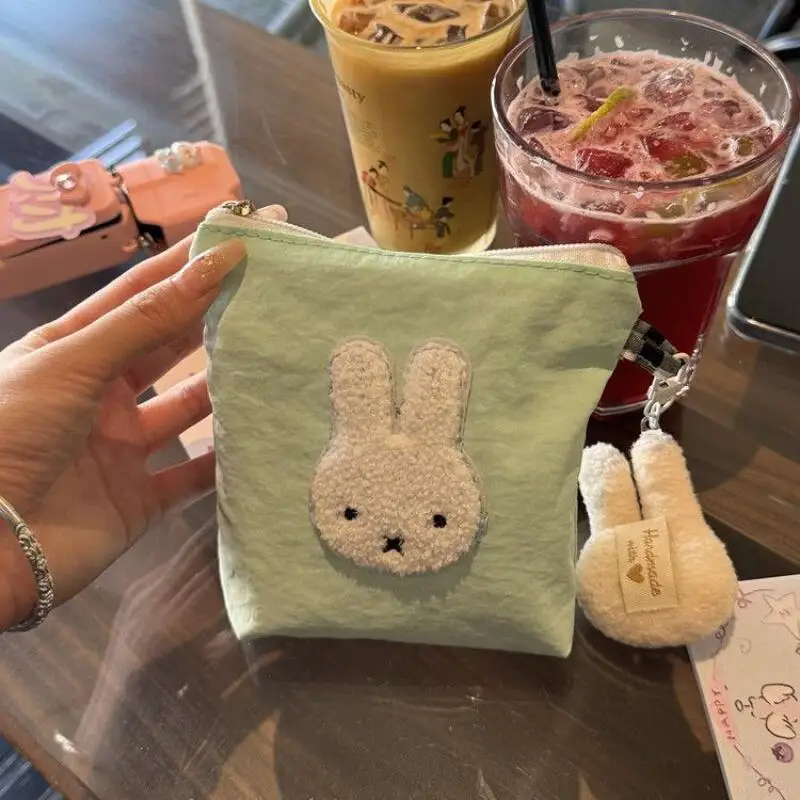 New Miffy Zipper Makeup Bag Creativity Coin Purse Cute Portable Large Capacity Out Small Item Storage Bag Woman Clutch Bag view 5
