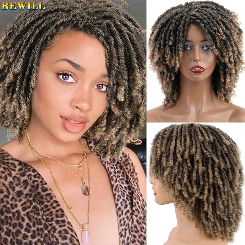 

Dreadlock Wigs for Black Women and Men Synthetic Faux Locs Twist Braiding Wig Short Curly Braided Wigs Heat Resistant Breathable