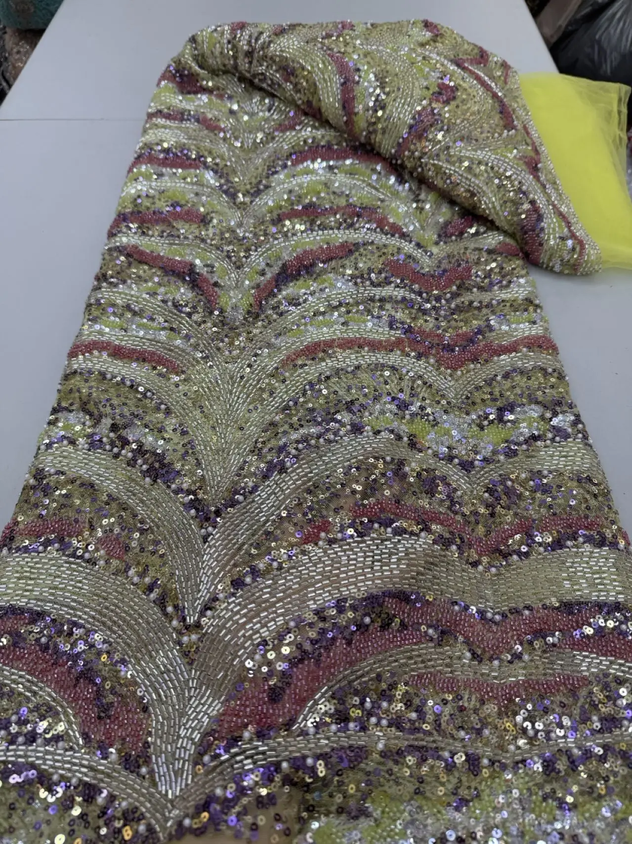 

Роскошное африканское жемчужное кружево с бисером, нигерийские блестки, французский тюль, высокое качество для шитья вечерних платьев