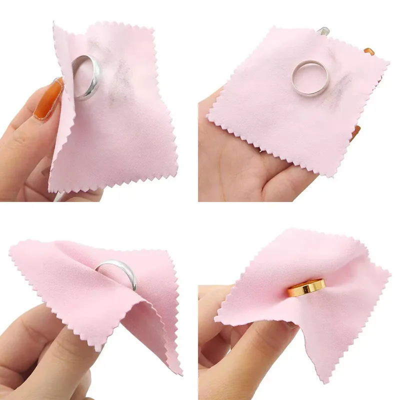 50pcs/pack Jewelry Cleaning Cloth Jewelry Wiping Cloth Jewelry Tools Jewelry Making Supplies