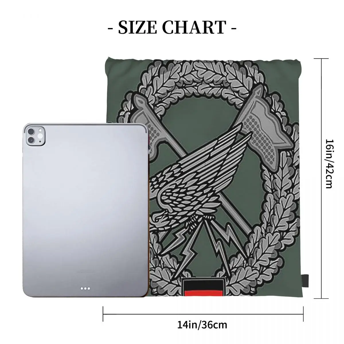 Fernspahtruppe Long Range Reconnaissance Troops German Bundeswehr Historical Backpacks Drawstring Bundle Storage Bag Book Bags