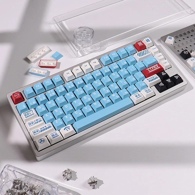 129 Keys EVA Initial machine Keycaps Cherry Profile PBT Keycaps Japanese Anime Key Cap For Cherry MX Switch Mechanical Keyboard