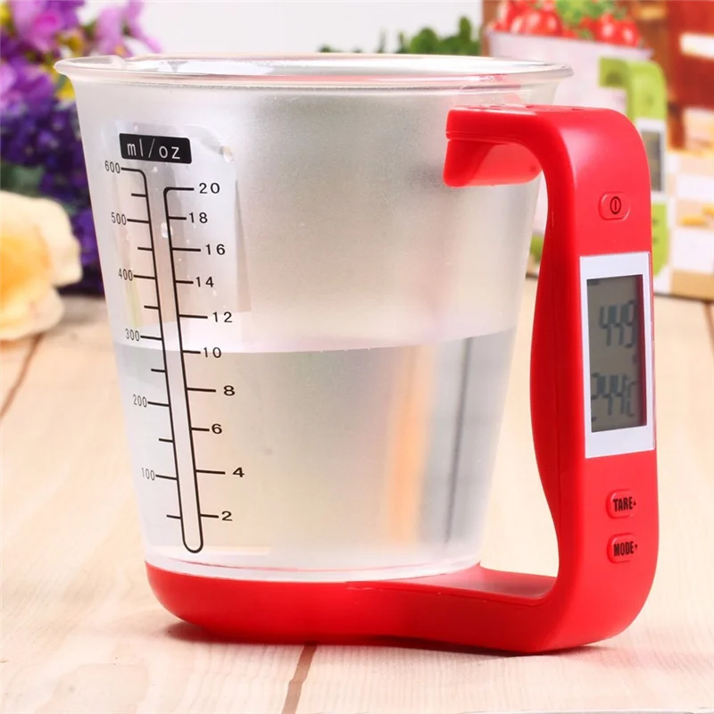 

A88E-Kitchen Scales Temperature Measurement Cups Electronic Tool With LCD Display Digital Beaker Hostweigh