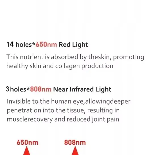 

650nm 808nm 17 Diodes Cold Laser Therapy Device for Knee Arthritis Pain Relief, Sports Injuries and Wound Healing