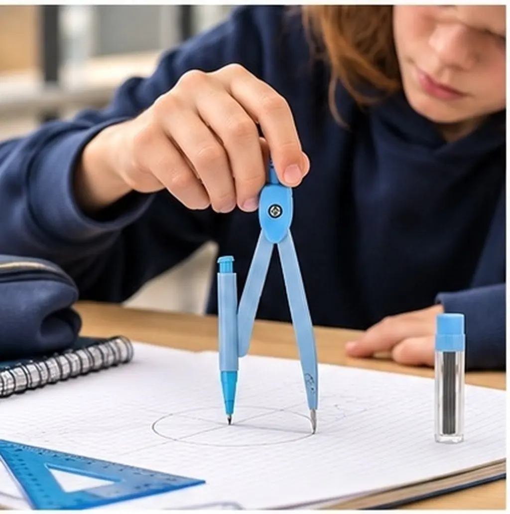 1Set Metal Portable Drawing Compasses Smooth Adjustable For Classroom Art Student Tool Students Teachers