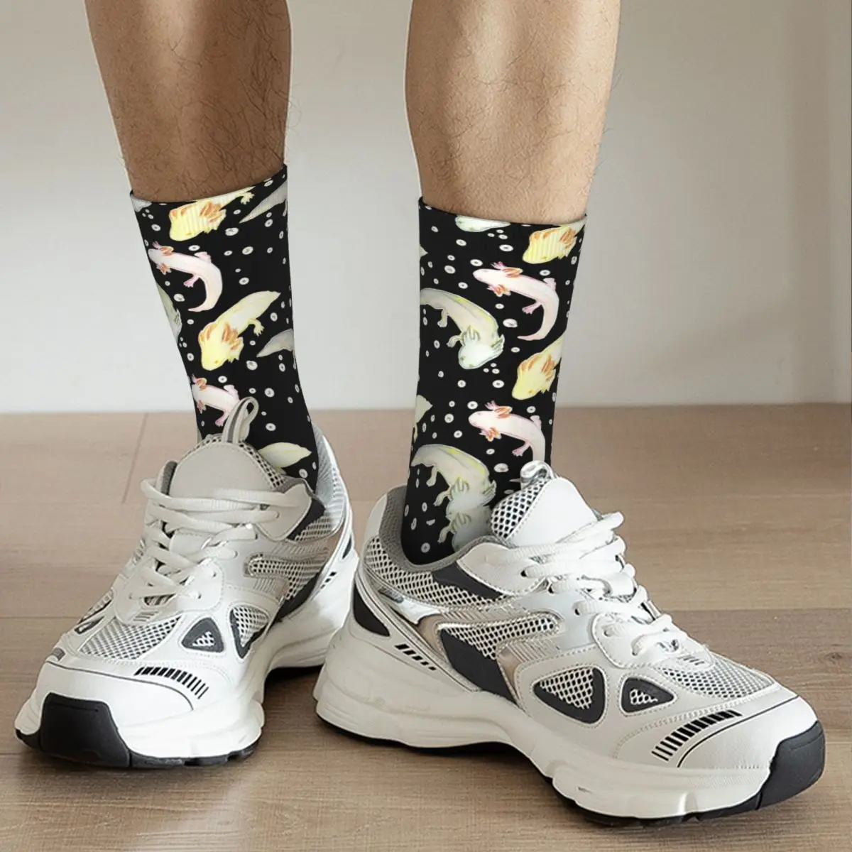 Happy Funny – chaussettes de Sport pour hommes et femmes, chaussettes de soirée, Hip Hop, Axolotl, collection printemps, été, automne et hiver