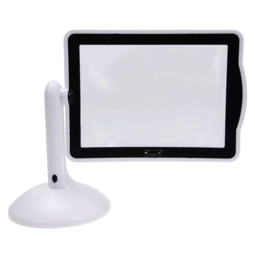 3X 180° Rotatable Magnifying Glass Handsfree Loupe Screen Reading Magnifier Foldable Multi-function Convenient with LED Light