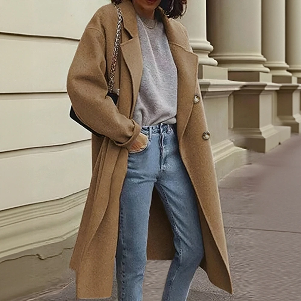 

Casual Pure Color Coat Autumn Winter Clothes Fashion Element: No Decoration Style: Casual Women's Top Coat