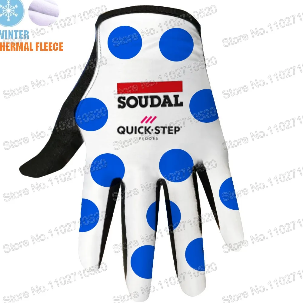 Spain Tour Soudal Quick Step Team 2023 Cycling Gloves Winter Men Gel Full Finger Gloves Road Bicycle Jerseys MTB Gant Cyclisme