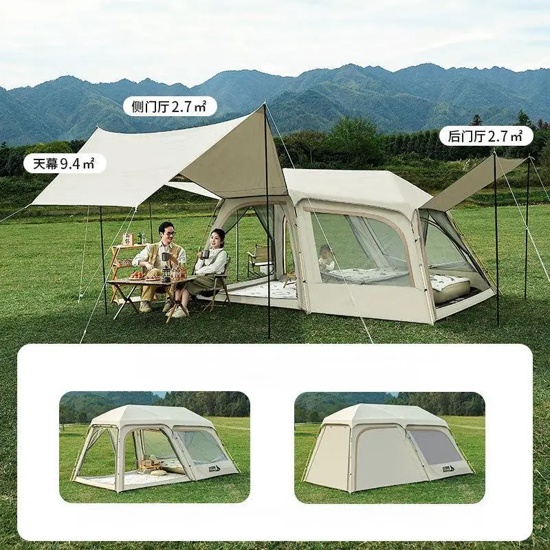 Mingrui Oxford Aluminum Four-Season One Bedroom Tent Modular Expansion Outdoor Camping Shelter Water Proof For Camping Outdoors