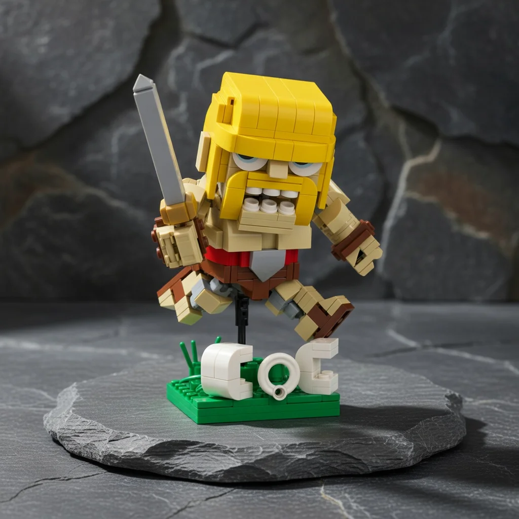 Blocs de construction MOC, guerrier tribal barbare, jeu de stratégie, figurine de héros, ensemble de briques, modèle de construction créatif, cadeau pour adulte