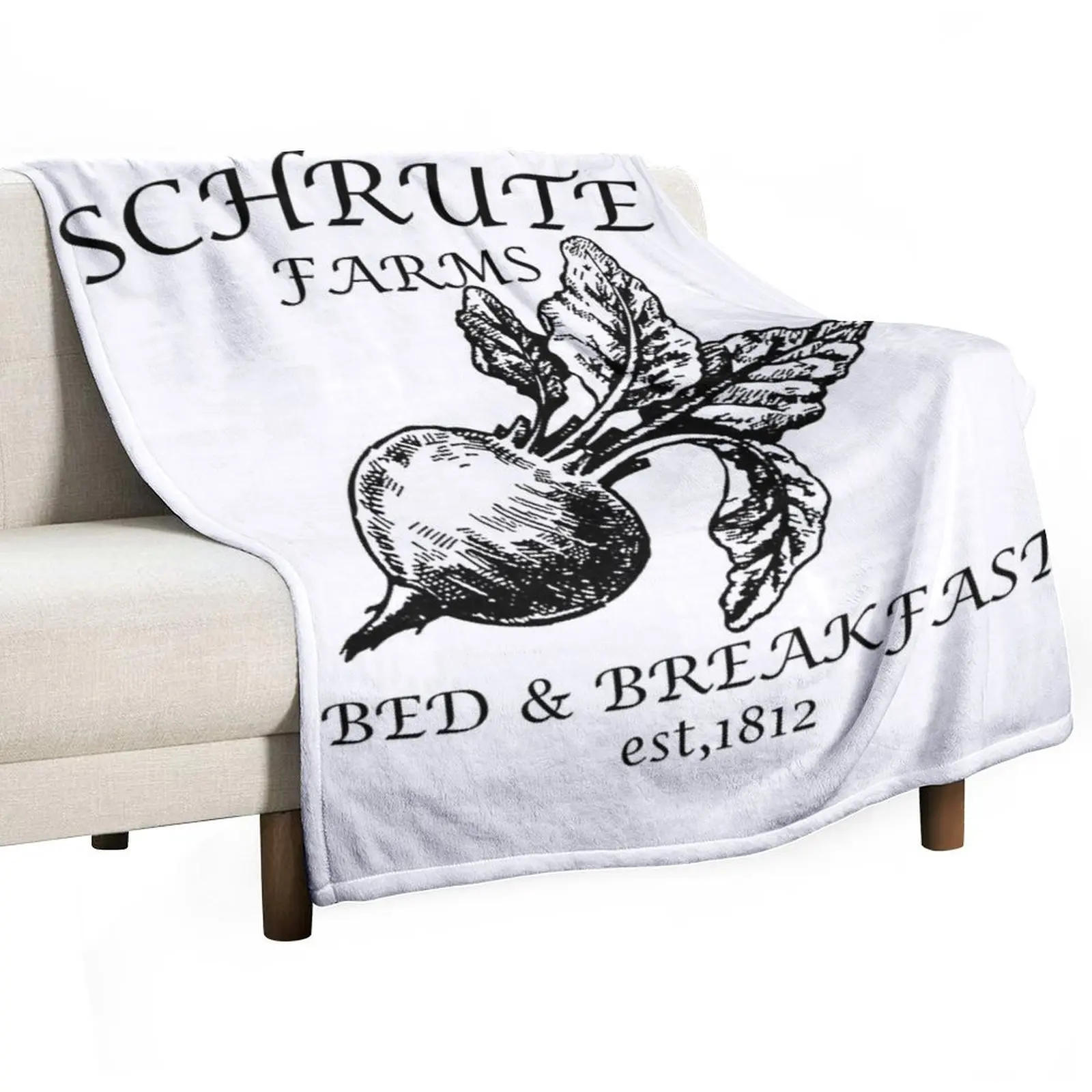 Bed Breakfast Beets - Schrute Farms Throw Blanket blankets ands Quilt Bed Fashionable Blankets