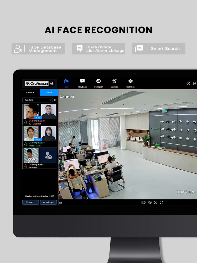 C 4CH 5MP 25fps POE Kit نظام التعرف على الوجه الأمن مراقبة الصوت فيديو HiEasy G.Craftsman #3