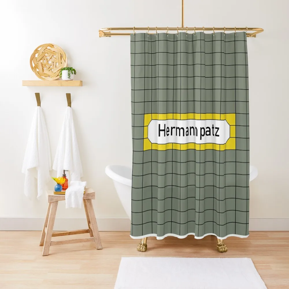 

Berlin Hermannplatz underground station Shower Curtain Shower Bathroom Modern Accessory Bathrooms Curtain